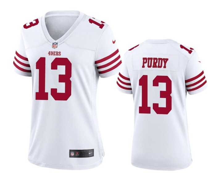 Women's San Francisco 49ers #13 Brock Purdy White Stitched Game Jersey(Run Small) Dzhi,We sell and wholesale Women's San Francisco 49ers #13 Brock Purdy White Stitched Game Jersey(Run Small) Dzhi on line form chian!